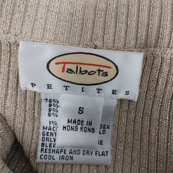 NWOT! TALBOTS! GOLDEN DELICIOUS RIBBED ROLL NECK 3/4 SLEEVE SWEATER! SZ S - Picture 9 of 11